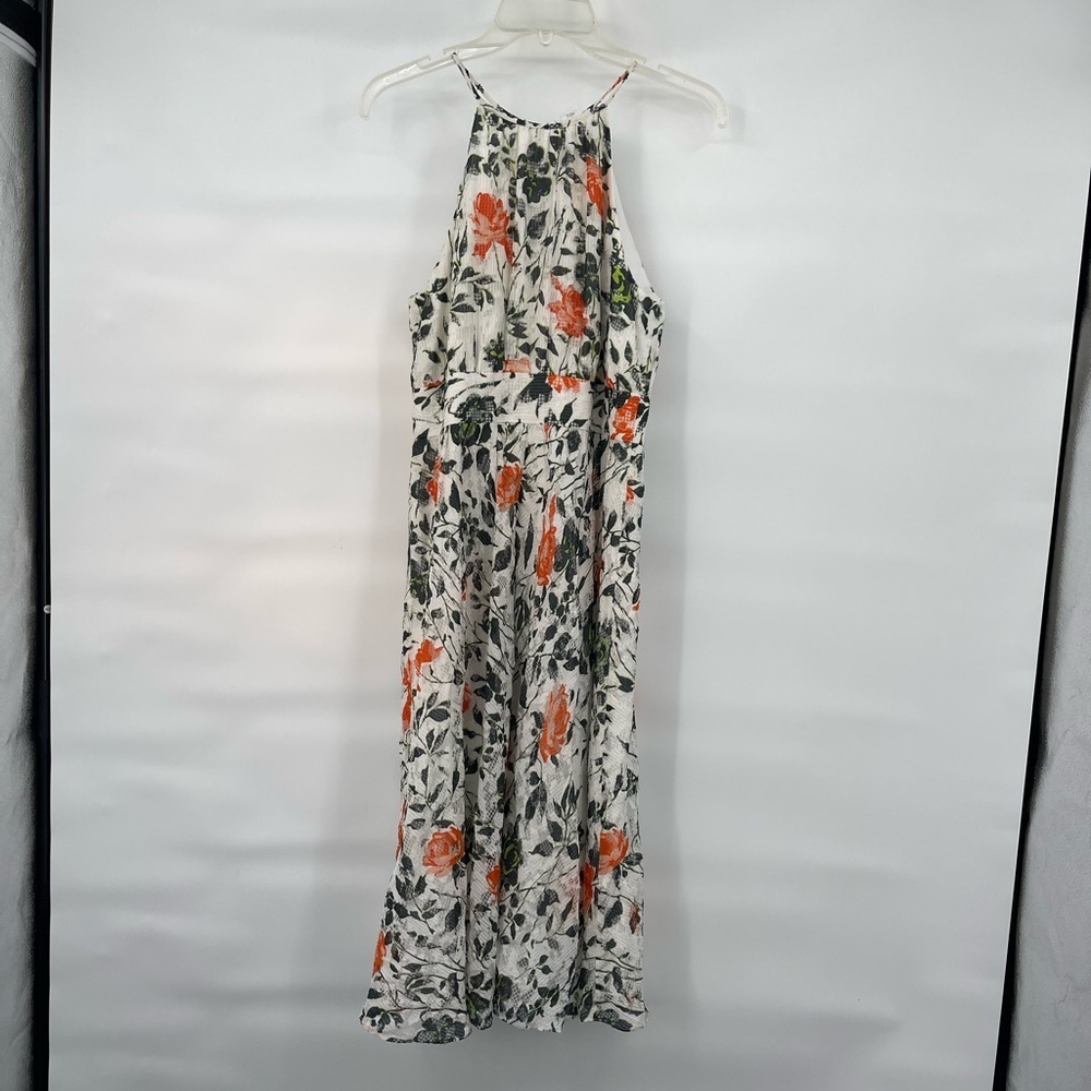 Club Monaco green white orange floral spring summer dress